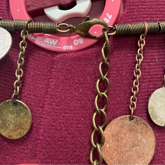 Vintage women silver, copper and brass tone coins chain belly dancer belt. Used. - Picture 2 of 8